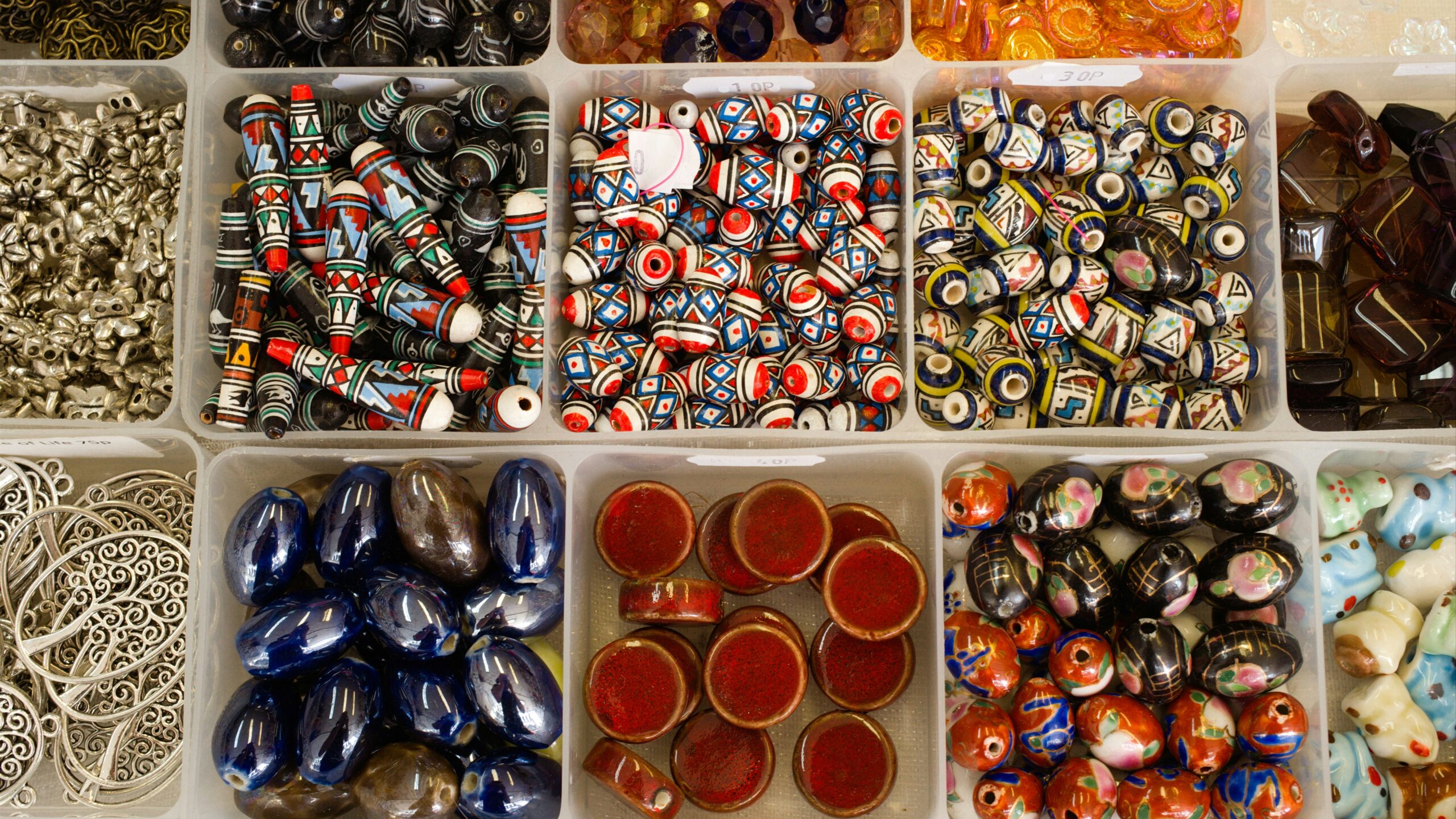 a group of different types of candy